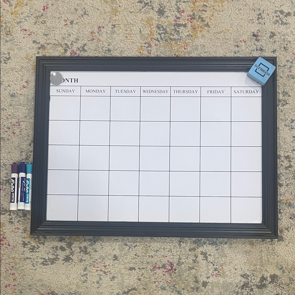 Hobby Lobby Black Frame Whiteboard Calendar